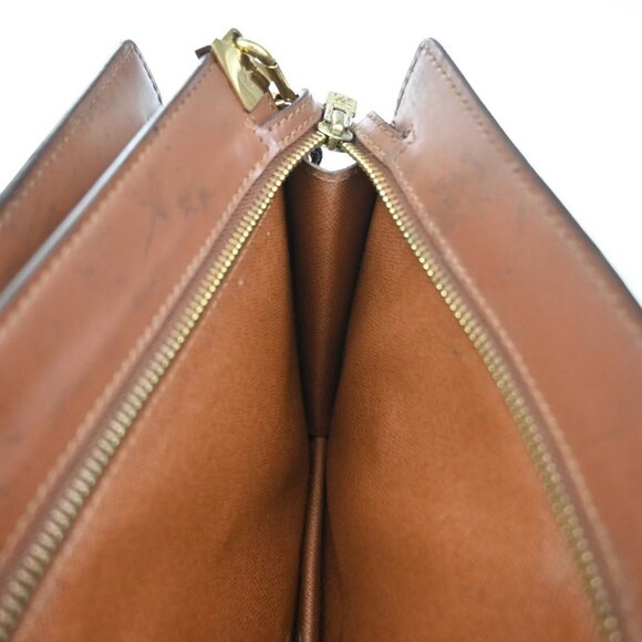 LOUIS VUITTON Enghien 2Way Shoulder Clutch Bag Monogram Leather(All pocket has p - Picture 9 of 15